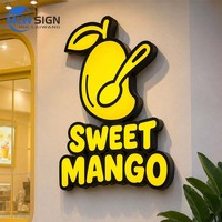 Letras luminosas de acero inoxidable con bordes resistentes a la intemperie, logotipo comercial personalizado, letreros comerciales con iluminación frontal, letrero luminoso para tienda.