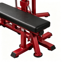 Machine à flexions de jambes réglable professionnelle BJ6005 avec pile de poids de 150 kg pour l'entraînement en salle de sport