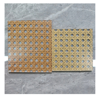 Paneles de pared de resina decorativos con grietas de hielo translúcido tejido de bambú, láminas de plástico para partición y techo