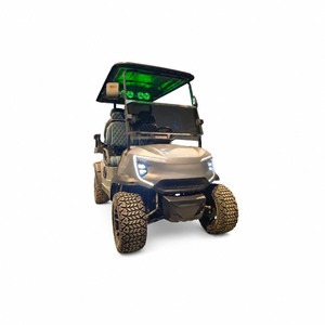 Voiturette de golf <span class=keywords><strong>électrique</strong></span> 6 <span class=keywords><strong>places</strong></span> pour parc d'obstacles, avec moteur AC 72V 7.5KW, batterie au lithium, pour les trajets des équipes le jour de la course et chariot de transport de panneaux muraux - Product Image 2