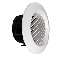 Grille de ventilation intérieure moderne pour système de climatisation, en plastique ABS, ronde, épaissie, à lamelles droites, pour air frais