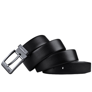 Para WilliamPOLO, cinturón de cuero de microfibra genuino negro informal para hombre, longitud personalizada de alta calidad con hebilla de aguja de aleación entera - Product Image 4