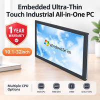Komputer Panel Industri OEM Manufacturer HMI PoE, Panel PC Industri dengan Layar Sentuh Kapasitif 10 Titik, Windows 10/11, Prosesor I3/I5/I7