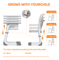Table d'étude en bois pour enfants avec coins arrondis Table d'étude avec chaise pour enfants pour usage domestique Table d'étude pour enfants