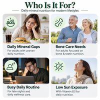 Comprimés de calcium, magnésium, zinc et vitamine D3 en marque privée, complément alimentaire minéral pour la nutrition des os et des dents, fabricant en gros