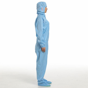 再利用可能な洗える帯電防止クリーンルーム作業服<span class=keywords><strong>ESD</strong></span>ファブリック衣服帯電防止カバーオール - Product Image 3