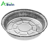 Assiettes rondes jetables en aluminium de 7, 8, 9 et 10 pouces pour pizza à emporter, personnalisables, qualité alimentaire, sans lavage