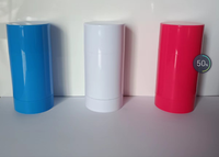 Contenants en plastique écologiques pour nettoyant visage et déodorant en stick de 15g, 30g, 50g, 75g avec tailles personnalisables et impression sérigraphique