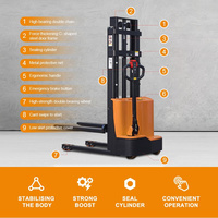 Gerbeur électrique piéton 1,5 tonne à double plateau, haute efficacité, livraison rapide CDDS-15/20, longueur de fourche 1150 mm