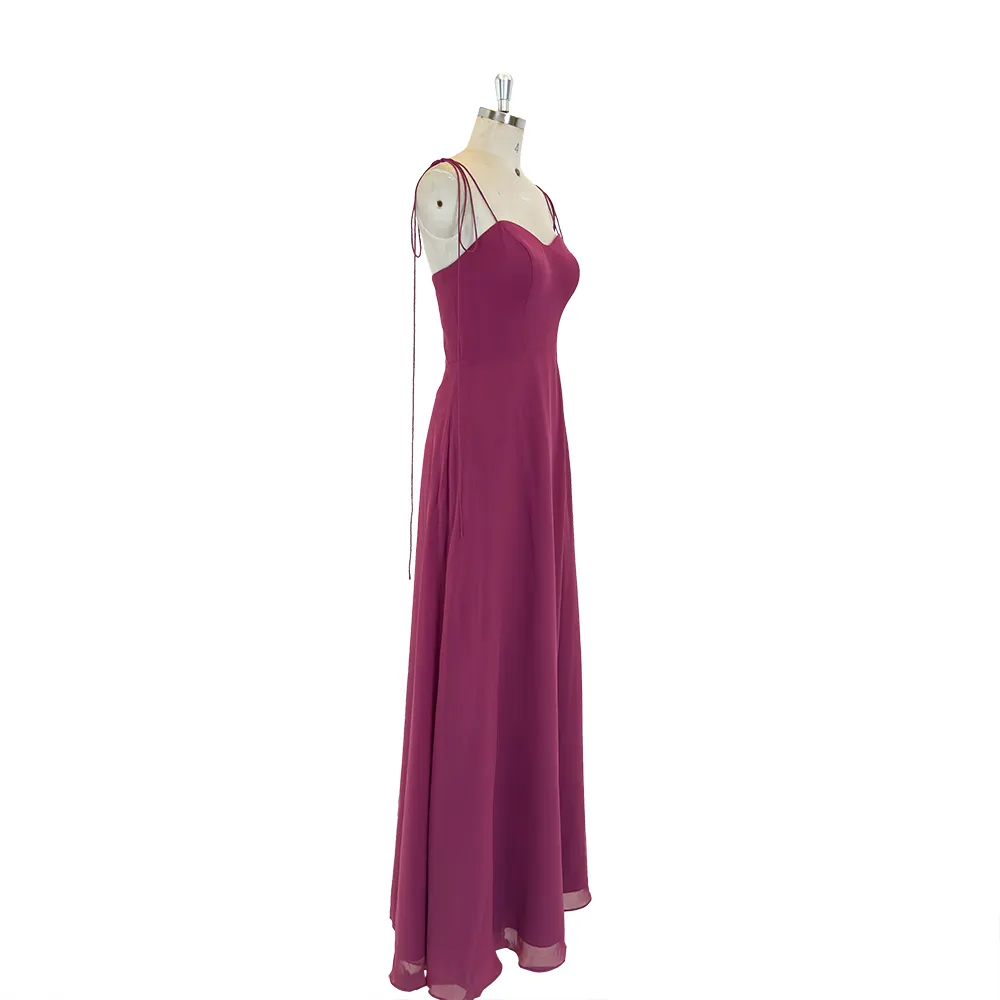 TEENYEE Factory Long Purple Bridesmaid Dresses Fat Size Women Party Dress Custom Made Wedding Dress