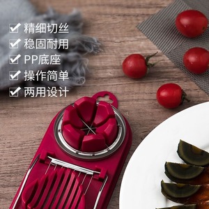 Egg slicer, household stainless steel egg slicer, 2-in-1 for century eggs, preserved eggs, and regular eggs. - Product Image 2