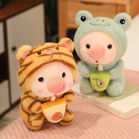 Boneka Babi Lucu Hadiah Ulang Tahun, Mainan Plush dengan Isian Kapas PP, Boneka Penenang untuk Pasangan, Mainan Mesin Cakar untuk Liburan dalam Berbagai Ukuran dan Gaya