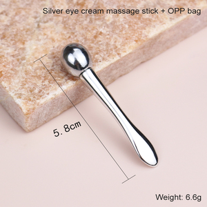 Outils cosmétiques, rouleau de massage pour les yeux de 5,8 cm, bâtonnet pour crème pour le visage, sérum, spatule pour soins de la peau, perles en métal, cuillère à <span class=keywords><strong>maquillage</strong></span> - Product Image 2