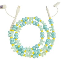 Nouveau câble de données PD 2 en 2 avec perles colorées et nœud papillon, cordon de charge rapide 4-en-1 Type C tressé pour téléphone portable et tablette