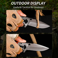 Couteaux de poche de camping en plein air personnalisés Poignée en aluminium durable Lame en acier inoxydable Couteau pliant EDC DIY Aventures en plein air