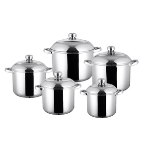 Juego de 10 Ollas para Sopa de Acero Inoxidable con Tapa - Product Image 2