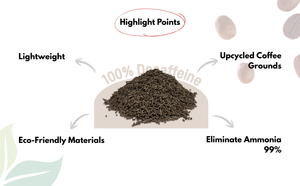 [ETICAT] Arena para Gatos Ecológica de Posos de Café 1 Tonelada Control Natural de Olores (Eliminación del 99.5% de Amoníaco) Aglutinación Superior Baja - Product Image 5