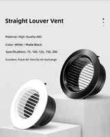 Diffuseur d'air frais mural moderne en ABS pour l'intérieur, système de ventilation d'extraction avec sortie de climatisation, fabriqué en Chine