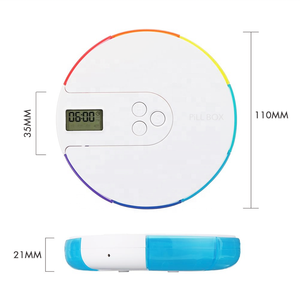Kotak obat elektronik pengingat pintar kualitas tinggi gaya baru kotak pil dispenser tujuh hari seminggu portabel - Product Image 3