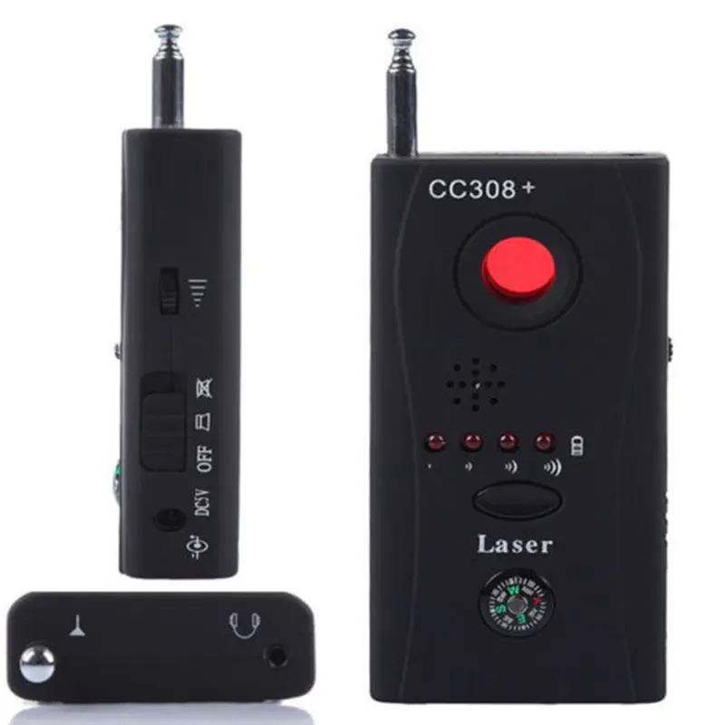 CC308 + ไร้สายเต็มรูปแบบ AntiSpy กล้องบันทึกเสียง GPS อุปกรณ์ RF เครื่องตรวจจับสัญญาณ
