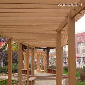 Pérgola WPC con sistema de pulverización de agua, función de niebla de refrigeración para climas junto a la piscina y desérticos - Product Image 1