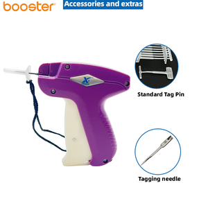 Pistolet à étiquettes en plastique ABS blanc écologique de taille standard durable avec épingles pour l'étiquetage des vêtements en vente au détail - Product Image 1