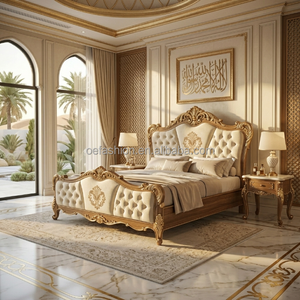 Ensemble de canapés en bois sculpté de luxe, <span class=keywords><strong>canapé</strong></span> en tissu classique de style européen royal <span class=keywords><strong>pour</strong></span> villa, hall d'hôtel, projet personnalisé FF&E - Product Image 2