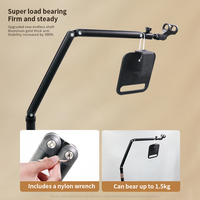 Support de microphone professionnel à articulation mécanique robuste, bras articulé avec gestion de câbles dissimulée, sans bruit, pour microphone SM7B, capacité de charge supérieure à 1,5 kg