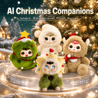 Nouveauté : Jouet en peluche interactif musical électrique AI, renne et bonhomme de neige mignons et doux, pour enfants, cadeau de Noël