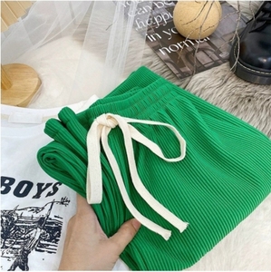 Phụ Nữ Của Giản Dị Quần Chân Rộng Cao Eo Thoáng Khí Cotton Mùa Xuân Mùa Hè Thời Trang Một Kích Thước Phù Hợp với Tất Cả - Product Image 4