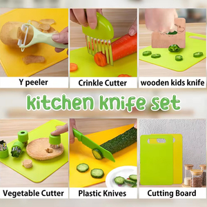 ชุดมีดทำครัว13ชิ้นสำหรับเด็กเครื่องมือทำครัวชุดมีดทำอาหารสำหรับทำอาหารจริง - Product Image 3