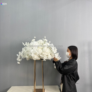 LEDA Boule de fleurs de phalaenopsis blanche très vendue pour centre de table de mariage et décorations de fête, toucher réel - Product Image 2