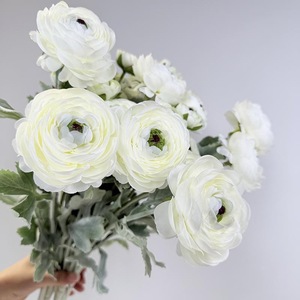 Nueva Flor Artificial de Ranúnculo Asiático Japonés con Acabado Flocado, para Arreglos Florales de Boda y Decoración de Sala de Estar - Product Image 2