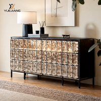 Buffet moderne italien minimaliste en acier inoxydable avec porte vitrée, meuble de rangement de luxe pour salon, personnalisable OEM