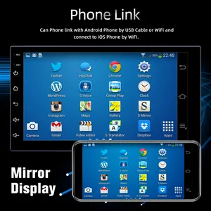 Autoradio universel Android 11, 2 Din, écran tactile 7 ", GPS, WIFI, Hifi, Audio, FM, RDS, BT, lecteur multimédia de voiture