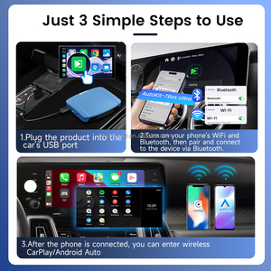 Car Video Tv Box Carplay Android 15.0 128gb 8g 4K 2160p Tbox ultra Pair Car Play Wireless Android Auto Ai Box for apple netflix - Product Image 2