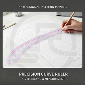 Regla Curva Transparente <span class=keywords><strong>de</strong></span> PVC <span class=keywords><strong>de</strong></span> 61 cm, Modelo 6261, para Diseño <span class=keywords><strong>de</strong></span> Patrones <span class=keywords><strong>de</strong></span> Ropa <span class=keywords><strong>y</strong></span> Escalado <span class=keywords><strong>de</strong></span> Tallas - Product Image 2