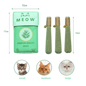 Juguete interactivo ecológico para masticar gatos, explotaciones de mentol, palo de molienda de humo, limpieza de cavidades orales, uso diario, bolsa de juguete de peluche - Product Image 4