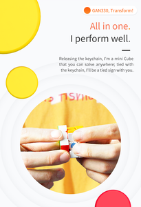 Llavero <span class=keywords><strong>GAN</strong></span> <span class=keywords><strong>330</strong></span> Mini Cubo de Velocidad 3x3 de 3cm Rompecabezas Gan330 3x3x3 sin Pegatinas Cubo Mágico Juguetes Educativos - Product Image 6