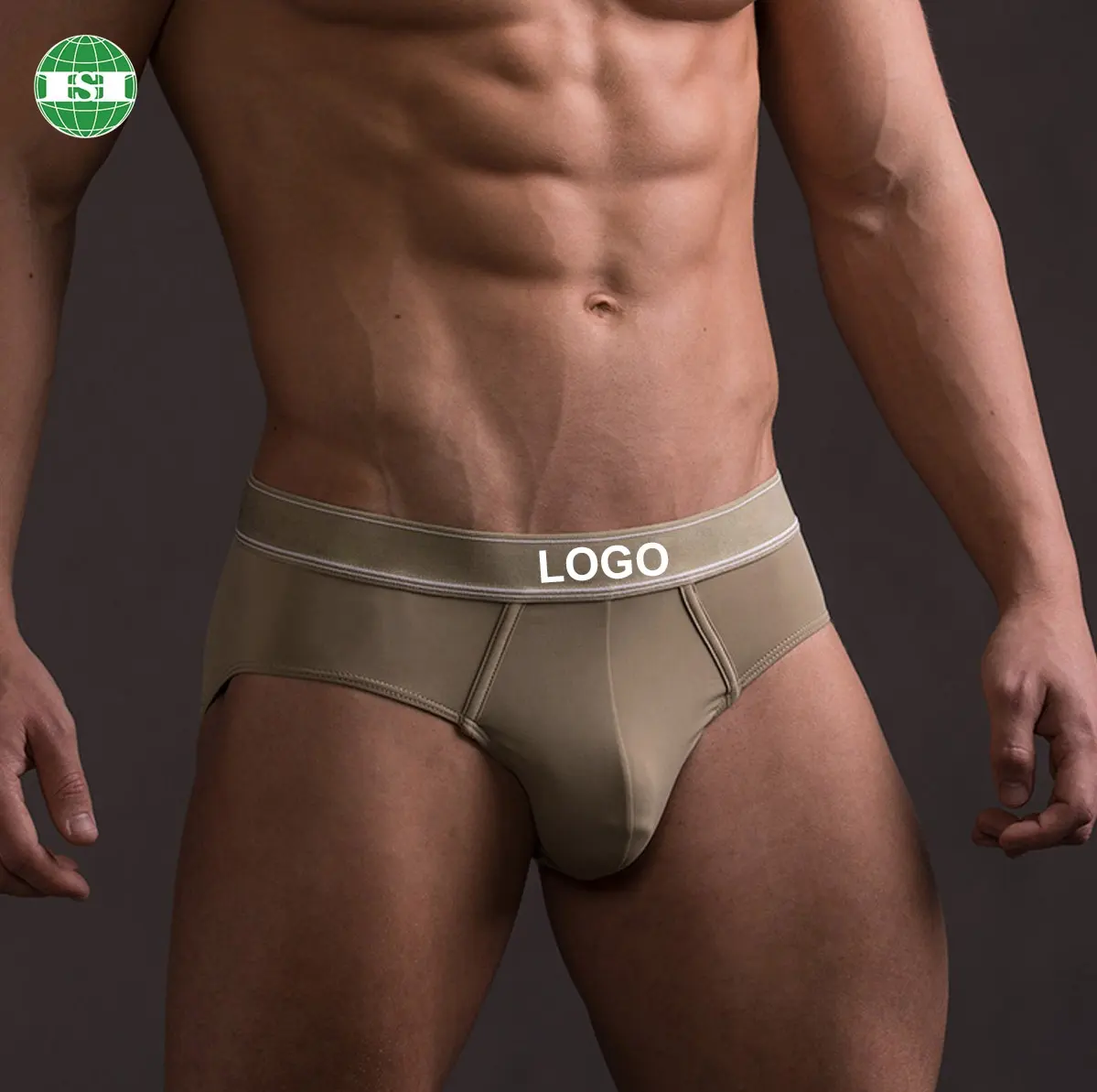 Customized logo waistband luxury mens briefs bamboo underwear for male