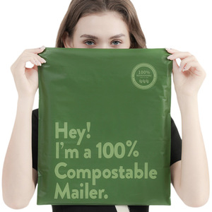 Biodegradable Plastic Packaging Polymailer Bag For Clothes, Custom Logo Print Eco Friendly Mailer Poly Shipping Bag For Clothing