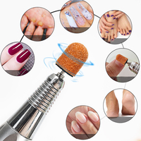 Pédicure soins polissage bloc de sable pied cuticule enlever outil plastique Nail Art perceuse bouchons de ponçage