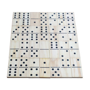 6 pouces Double Six dominos géants en bois 28 pièces ensemble avec sac Jumbo en bois naturel noir chiffres enfants adultes jeux de plein air - Product Image 4