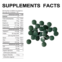 Comprimés de spiruline et chlorelle, mélange de suppléments de spiruline, soutien digestif et immunitaire, spiruline en comprimés OEM, chlorophylle
