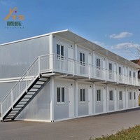 Maisonnette modulaire de luxe de 20 à 40 pieds, préfabriquée, pour camping et hôtel, avec panneaux sandwich, design contemporain