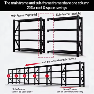 Sistema de Almacenamiento Ajustable de Alta Resistencia para Supermercados, Estantes de Paletización Selectiva de Acrílico, Preensamblados - Product Image 2