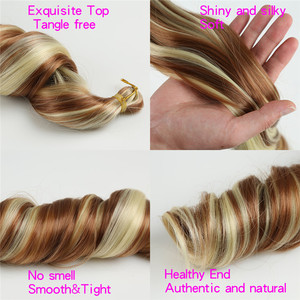 Treccine Ondulate all'Uncinetto, <span class=keywords><strong>Capelli</strong></span> <span class=keywords><strong>Afro</strong></span> a Spirale, Onde Morbide e Setose, Ricci Francesi Ombré, <span class=keywords><strong>Capelli</strong></span> Sintetici per Intrecciare, Vendita all'Ingrosso - Product Image 5
