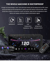 Système de navigation GPS étanche pour moto Karadar T7 6,25 pouces avec CarPlay, double caméra HD DVR, TPMS et BSD