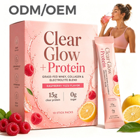 Boisson bien-être quotidienne en marque blanche 3-en-1 Protéines + Collagène + Hydratation Clear Glow Protein