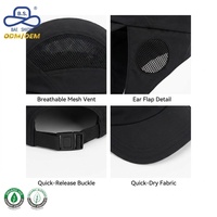 Sombrero para Deportes Acuáticos al Aire Libre, de Secado Rápido, con Visera Corta, para Surf y Buceo, con Ventilación de Malla y Orejeras, Unisex, Venta al por Mayor, Personalizado, ODM, OEM